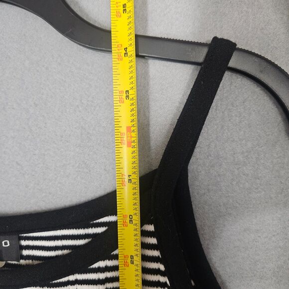 VTG USA Virgo Petite 6 Knit Tank Dress Striped Mini Summer Dress Grunge 90's Alt - Picture 4 of 7